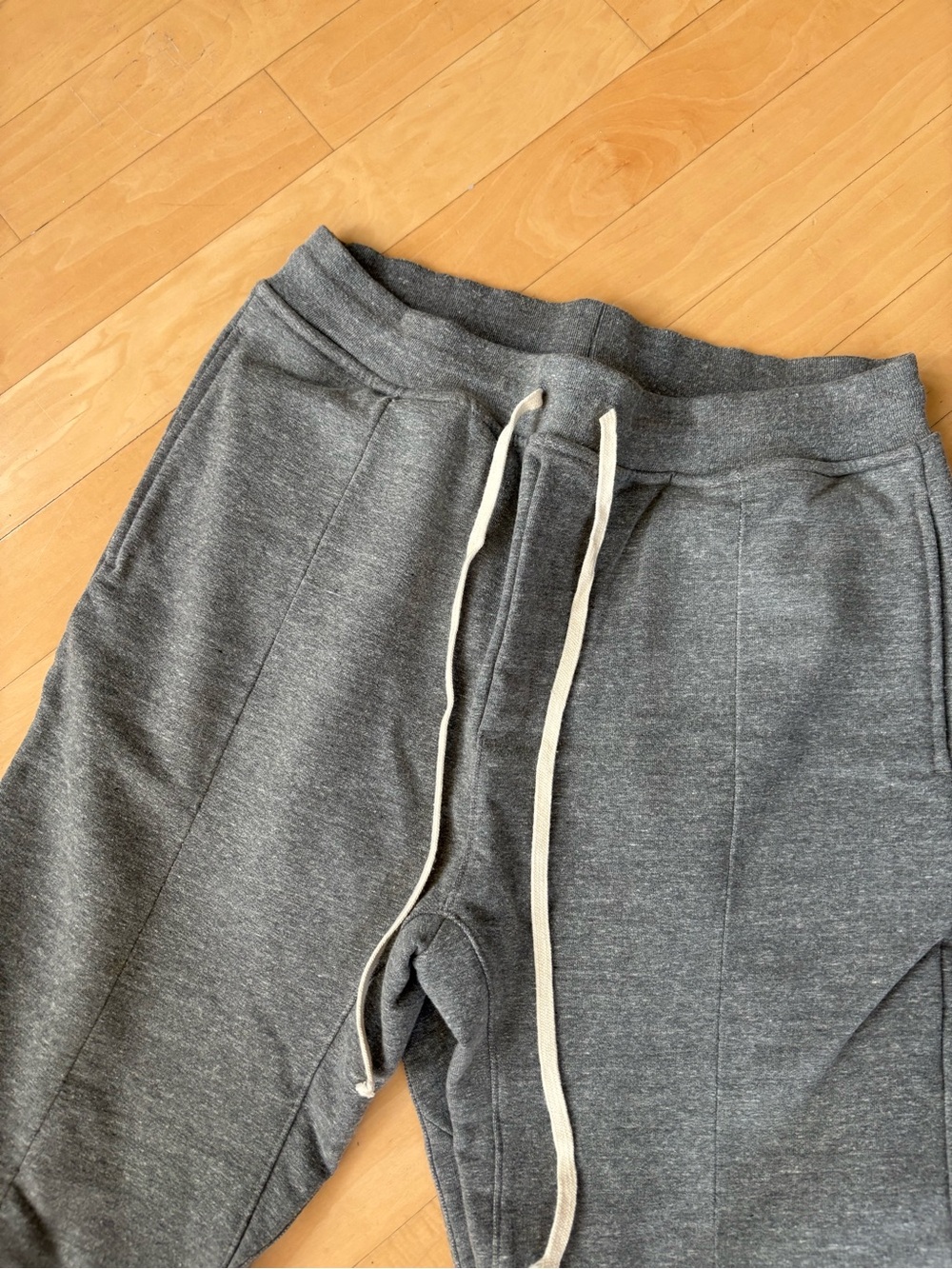 Fear of God Gray Drawstring Jogger Sweatpants with Ankle Zippers - Picture 3 of 6